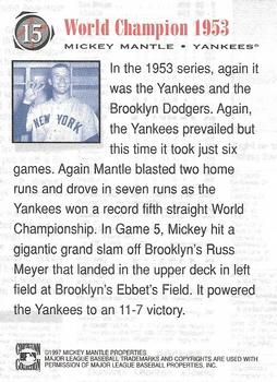 1997 Scoreboard Mickey Mantle #15 Mickey Mantle Back