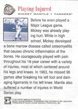 1997 Scoreboard Mickey Mantle #25 Mickey Mantle Back