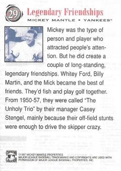 1997 Scoreboard Mickey Mantle #29 Mickey Mantle Back