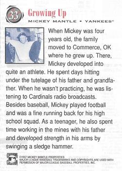 1997 Scoreboard Mickey Mantle #33 Mickey Mantle Back