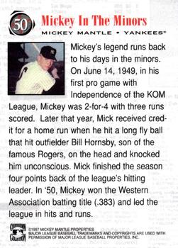 1997 Scoreboard Mickey Mantle #50 Mickey Mantle Back