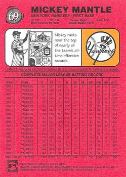 1997 Scoreboard Mickey Mantle #69 Mickey Mantle Back