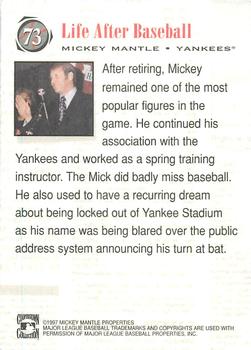 1997 Scoreboard Mickey Mantle #73 Mickey Mantle Back