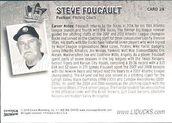 2014 Choice Long Island Ducks #28 Steve Foucault Back