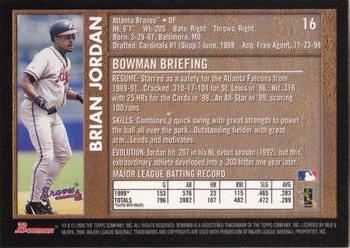 2000 Bowman - Retro/Future #16 Brian Jordan Back