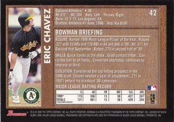 2000 Bowman - Retro/Future #42 Eric Chavez Back