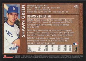 2000 Bowman - Retro/Future #45 Shawn Green Back