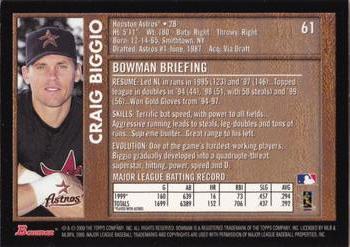 2000 Bowman - Retro/Future #61 Craig Biggio Back
