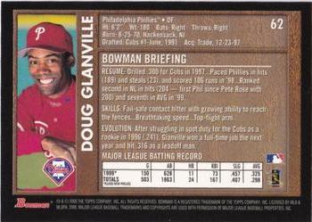 2000 Bowman - Retro/Future #62 Doug Glanville Back
