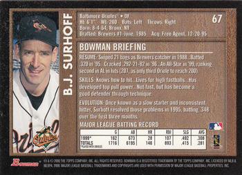 2000 Bowman - Retro/Future #67 B.J. Surhoff Back