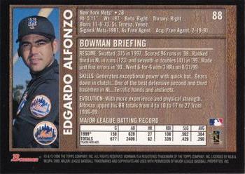 2000 Bowman - Retro/Future #88 Edgardo Alfonzo Back