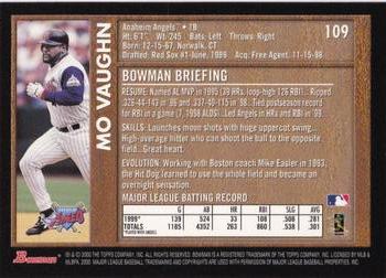 2000 Bowman - Retro/Future #109 Mo Vaughn Back