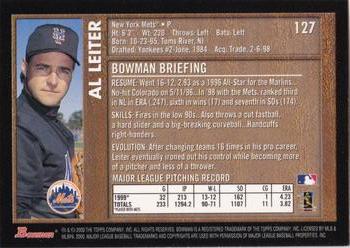 2000 Bowman - Retro/Future #127 Al Leiter Back