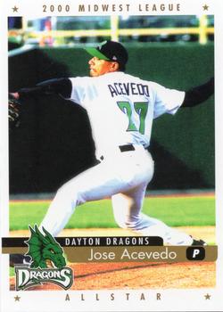 2000 Active Graphics Midwest League All-Stars #NNO Jose Acevedo Front