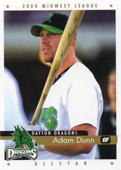 2000 Active Graphics Midwest League All-Stars #NNO Adam Dunn Front