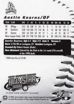 2000 Active Graphics Midwest League All-Stars #NNO Austin Kearns Back