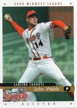 2000 Active Graphics Midwest League All-Stars #NNO John Webb Front