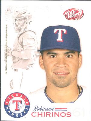 2014 Dr. Pepper Texas Rangers #7 Robinson Chirinos Front