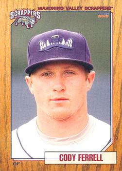 2013 Choice Mahoning Valley Scrappers #08 Cody Ferrell Front