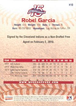 2013 Choice Mahoning Valley Scrappers #10 Robel Garcia Back