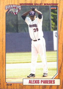 2013 Choice Mahoning Valley Scrappers #22 Alexis Paredes Front