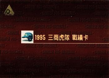 1995 CPBL A-Plus Series - Team Records #003 Mercuries Tigers Front