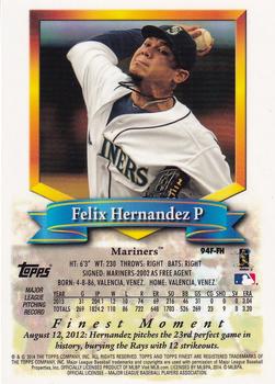 2014 Finest #94F-FH Felix Hernandez Back