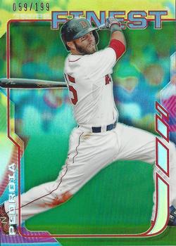 2014 Finest - Green Refractor #29 Dustin Pedroia Front