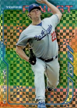 2014 Finest - X-Fractor #25 Clayton Kershaw Front