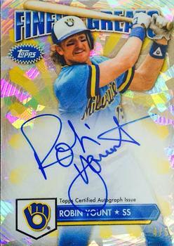 2014 Finest - Greats Autographs Atomic Refractors #FGA-RY Robin Yount Front