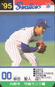 1995 Takara Yakult Swallows #00 Tomohiro Joh Front