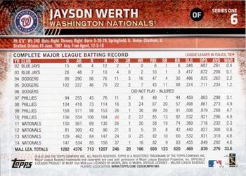 2015 Topps #6 Jayson Werth Back