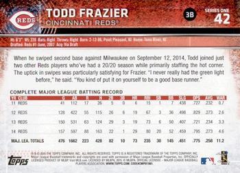 2015 Topps #42 Todd Frazier Back