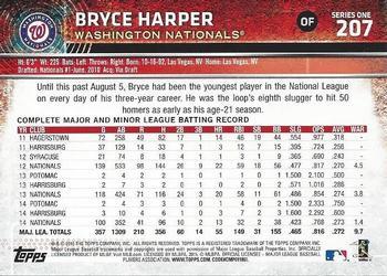 2015 Topps #207 Bryce Harper Back