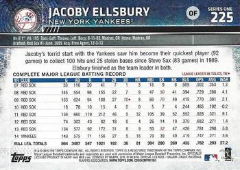 2015 Topps #225 Jacoby Ellsbury Back