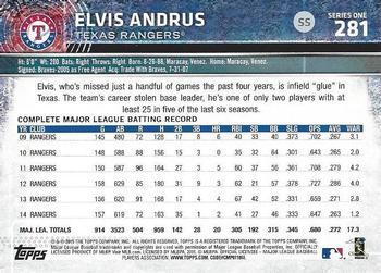 2015 Topps #281 Elvis Andrus Back