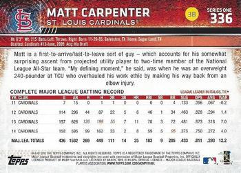 2015 Topps #336 Matt Carpenter Back