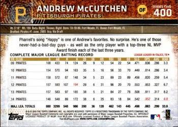 2015 Topps #400 Andrew McCutchen Back