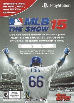 2015 Topps #NNO MLB The Show 15 Playstation Front