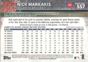 2015 Topps #557 Nick Markakis Back