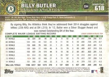 2015 Topps #618 Billy Butler Back