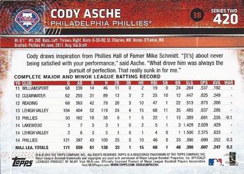 2015 Topps #420 Cody Asche Back