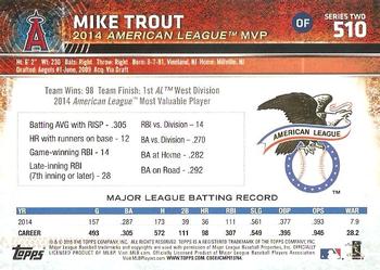 2015 Topps #510 Mike Trout Back