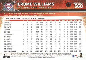 2015 Topps #560 Jerome Williams Back