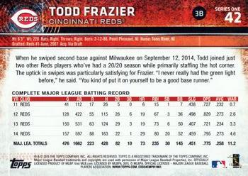 2015 Topps #42 Todd Frazier Back