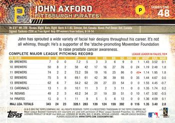 2015 Topps #48 John Axford Back