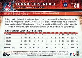 2015 Topps #68 Lonnie Chisenhall Back