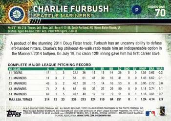 2015 Topps #70 Charlie Furbush Back