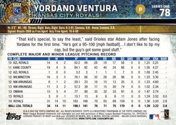 2015 Topps #78 Yordano Ventura Back