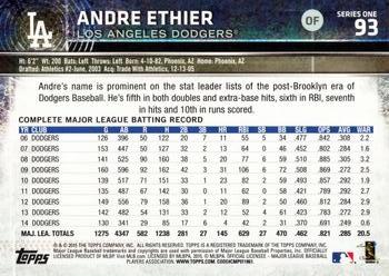 2015 Topps #93 Andre Ethier Back
